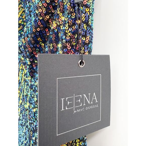 MAC DUGGAL Dress Size 16 Evening Gown Sequin Iridescent NEW One Shoulder - Picture 3 of 7